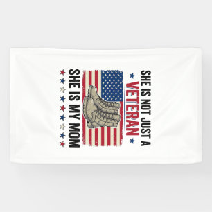 Veteran Mum Patriotic Military Boots Shirt Design_ Banner