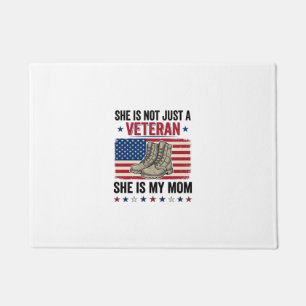 Veteran Mum Patriotic Military Boots Shirt Design_ Doormat