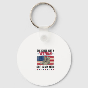 Veteran Mum Patriotic Military Boots Shirt Design_ Key Ring