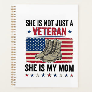Veteran Mum Patriotic Military Boots Shirt Design_ Planner