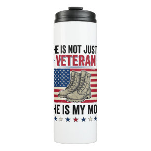 Veteran Mum Patriotic Military Boots Shirt Design_ Thermal Tumbler