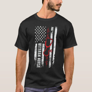 Veteran Nurse American Flag Veteran Nursing T-Shirt