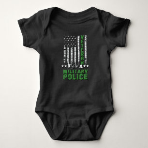Veteran Of The Military Police -US Flag Baby Bodysuit