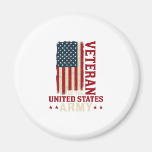 Veteran of the United States Army Flag Shirt Desig Magnet