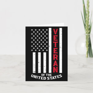 Veteran of the united states us flag memorial day card