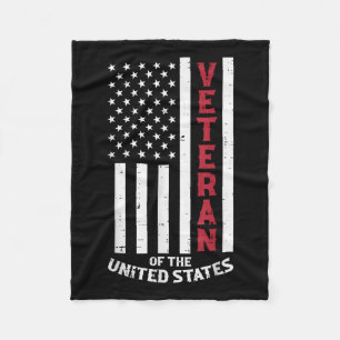 Veteran Of The United States Us Flag Memorial Day Fleece Blanket