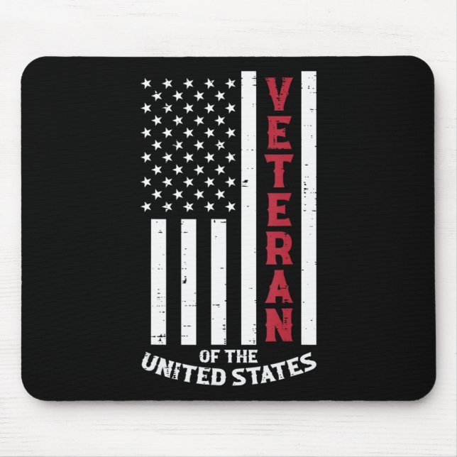 Veteran Of The United States US Flag Memorial Day  Mouse Pad (Front)