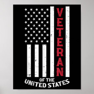 Veteran Of The United States Us Flag Memorial Day Poster