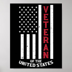 Veteran Of The United States US Flag Memorial Day  Poster