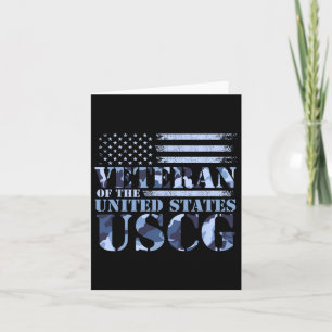 Veteran Of The United States Uscg Camo America Fla Card