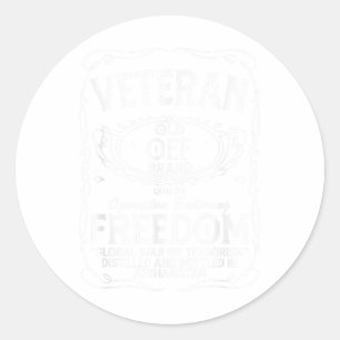 Veteran Operation Enduring Freedom Global War Classic Round Sticker