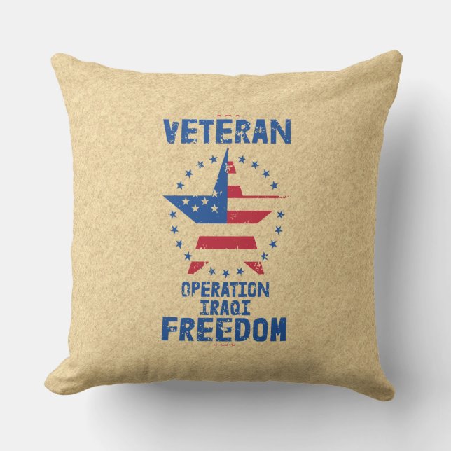 Veteran – Operation Iraqi Freedom | Patriotic Cushion (Front)