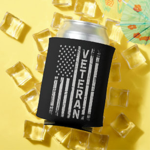 Veteran Patriotic U.S Army American Flag America Can Cooler