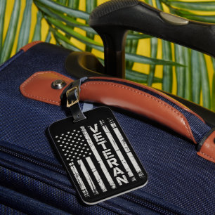 Veteran Patriotic U.S Army American Flag America Luggage Tag