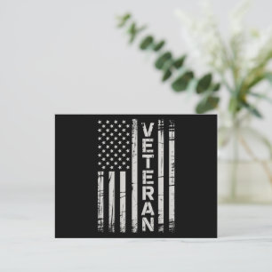 Veteran Patriotic U.S Army American Flag America Postcard