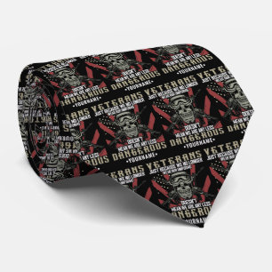 Veteran Patriotic USA Funny Humor Tie