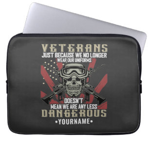 Veteran Patriotic USA Funny Humour Laptop Sleeve