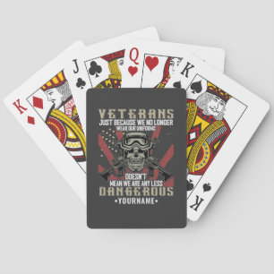 Veteran Patriotic USA Funny Humour Playing Cards