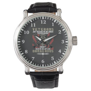 Veteran Patriotic USA Funny Humour Watch