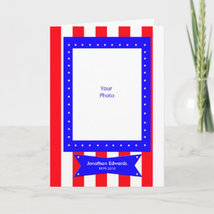 Veteran Photo Sympathy Thank You Card