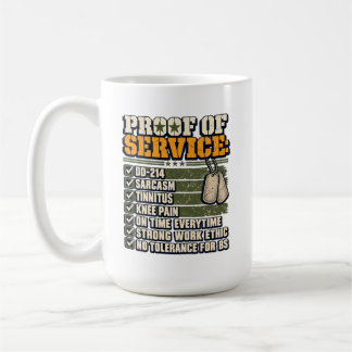 Veteran Proof Of Service DD-214 Military Art Coffee Mug