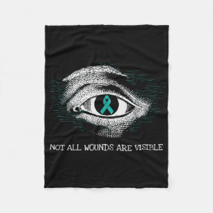 Veteran Ptsd Awareness Suicide Prevention Military Fleece Blanket