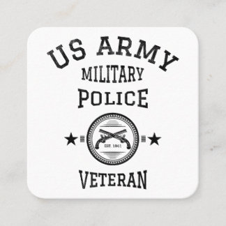 Veteran Retired Police Officer Square Business Card