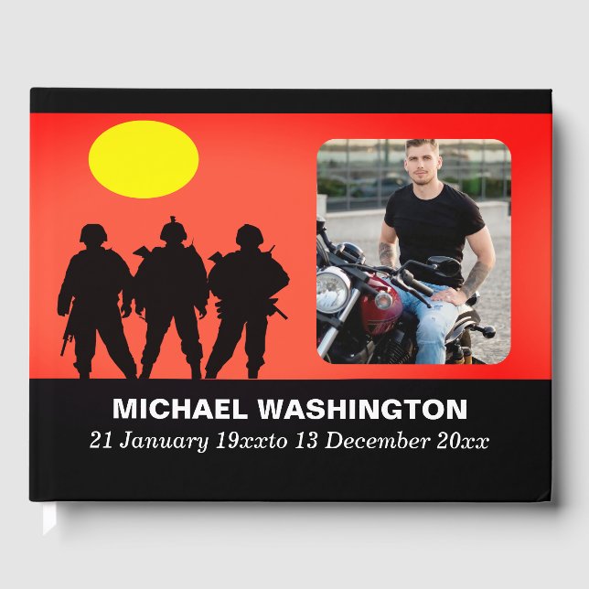 Veteran Soldiers Celebration of Life Guest Book (Front)