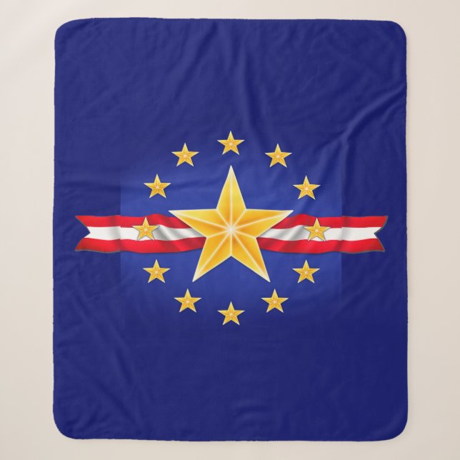 Veteran Star Sherpa Blanket (Front)