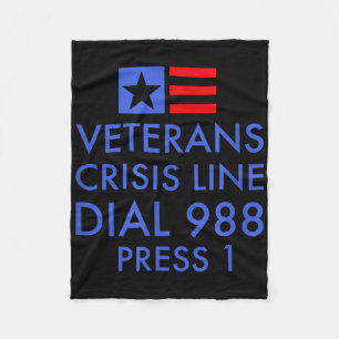 Veteran Suicide Awareness - 988 Shirt - Suicide Pr Fleece Blanket