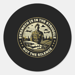 Veteran Suicide Awareness Mental Health Military S Classic Round Sticker