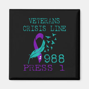 Veteran Suicide Awareness Prevention Hotline 988 Magnet