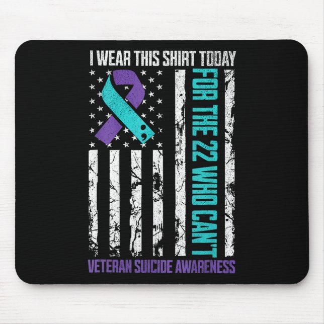 Veteran Suicide Prevention Suicide Awareness Crisi Mouse Pad (Front)