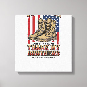 Veteran Thank My Brothers Vintage Military Shirt_1 Canvas Print