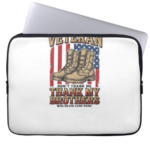 Veteran Thank My Brothers Vintage Military Shirt_1 Laptop Sleeve