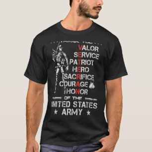 Veteran Valour Service Patriot Hero Sacrifice Cour T-Shirt