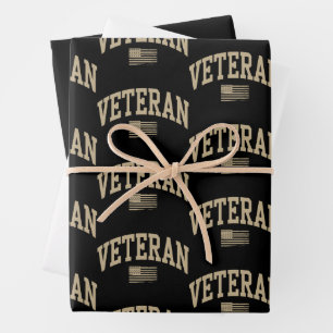 Veteran Veterans Day USA United States American Wrapping Paper Sheet
