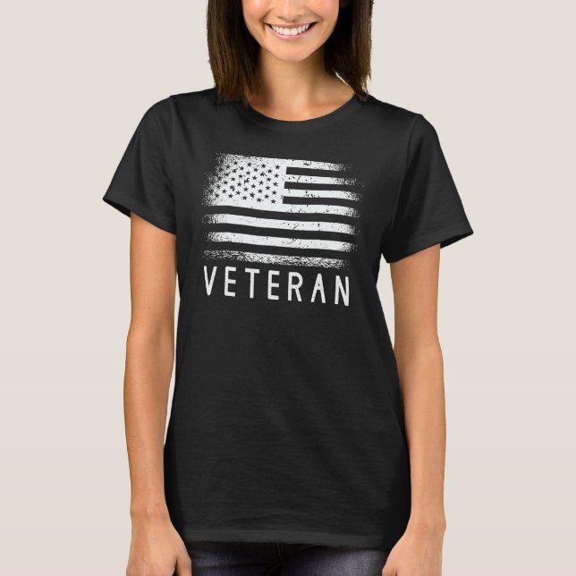 Veteran Veterans Patriot Military Independence Day T-Shirt (Front)