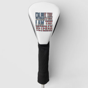 Veteran Wife Quote Patriotic Vintage Vector Design Golf Head Cover