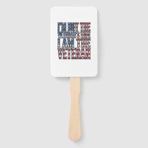 Veteran Wife Quote Patriotic Vintage Vector Design Hand Fan