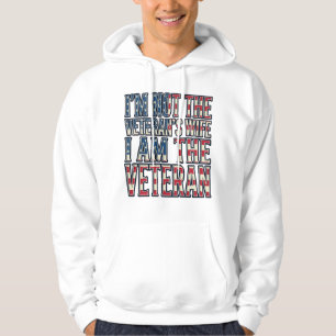 Veteran Wife Quote Patriotic Vintage Vector Design Hoodie