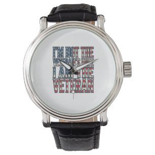 Veteran Wife Quote Patriotic Vintage Vector Design Watch