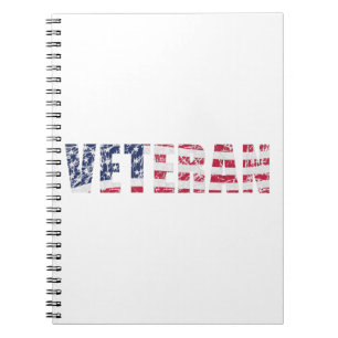 Veteran With Usa Flag-Usa-Veteran-America Notebook