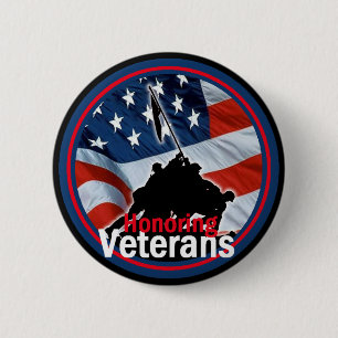 Veterans 6 Cm Round Badge