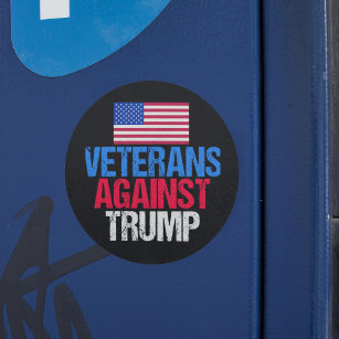 Veterans Against Donald Trump Classic Round Sticker