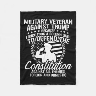 Veterans Against Trump 2020 Usa Election  Fleece Blanket