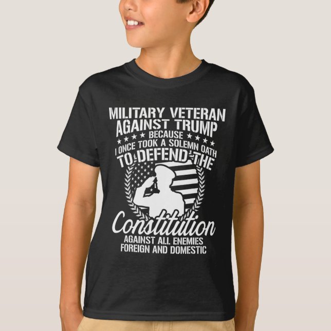 Veterans Against Trump 2020 Usa Election  T-Shirt (Front)