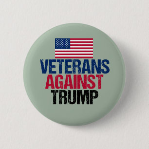 Veterans Against Trump 6 Cm Round Badge