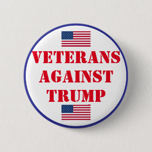 Veterans Against Trump 6 Cm Round Badge