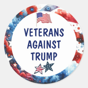 Veterans Against Trump   Anti Trump Classic Round Sticker